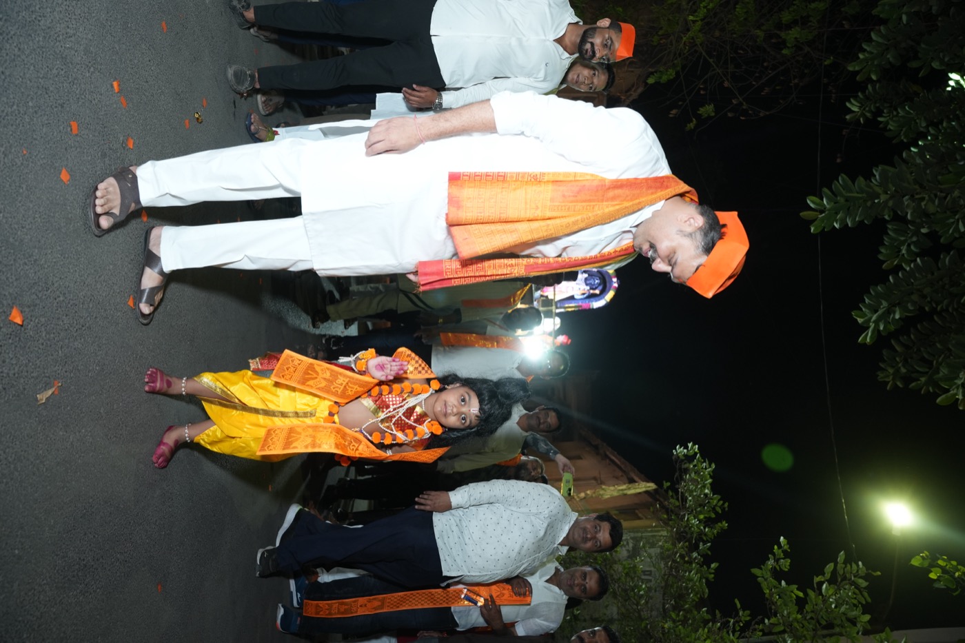 Shobha Yatra procession participants